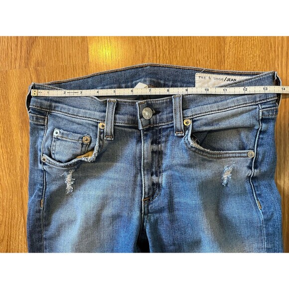 Rag & Bone Distressed Capri Skinny Light Wash Jeans Size 27 - Picture 8 of 8